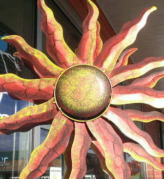 Handpainted Metal Sun Wind Spinner